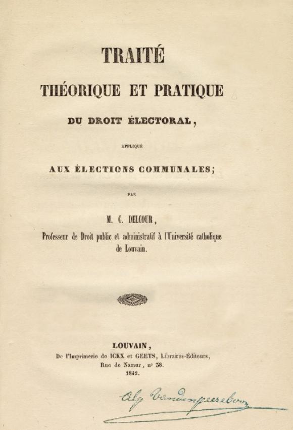 Traité théorique et pratique du droit electoral