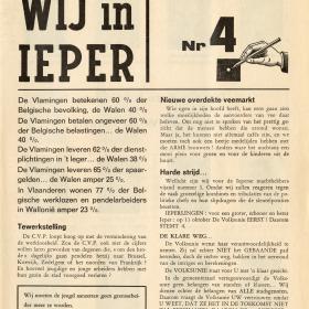 Kiespropaganda van de Volksunie voor de gemeenteraadsverkiezingen van 11 oktober 1970.