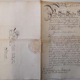 December 1819 &ndash; 2 januari 1820: Brief door Pauline Christine Wilhelmine (1769-1820), prinses van Lippe, aan het stadsbestuur van Detmold waarin ze toestaat dat de verkiezingen voor de stadsraad tijdelijk worden uitgesteld.&nbsp;
106 Detmold, Nr. 161
